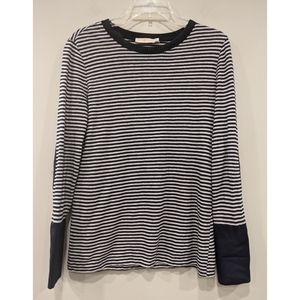 Tory Burch Long Sleeve Striped Sweater Elbow Pad and Big Cuffs Size XS